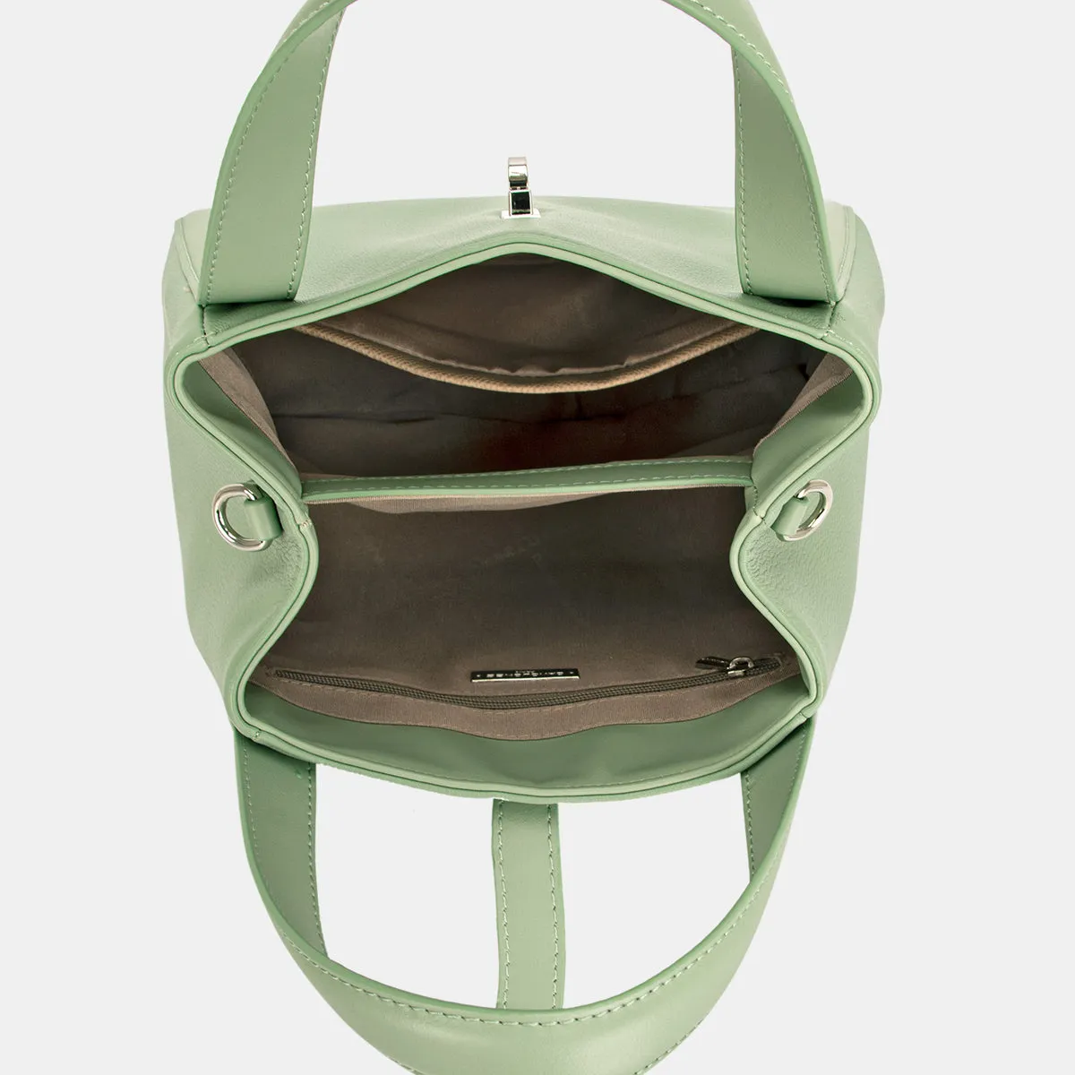 Blue Zone Planet |  David Jones PU Leather Bucket Bag