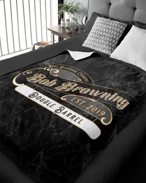 Bob Browning Double Barrel 50" x 60" Minky Blanket