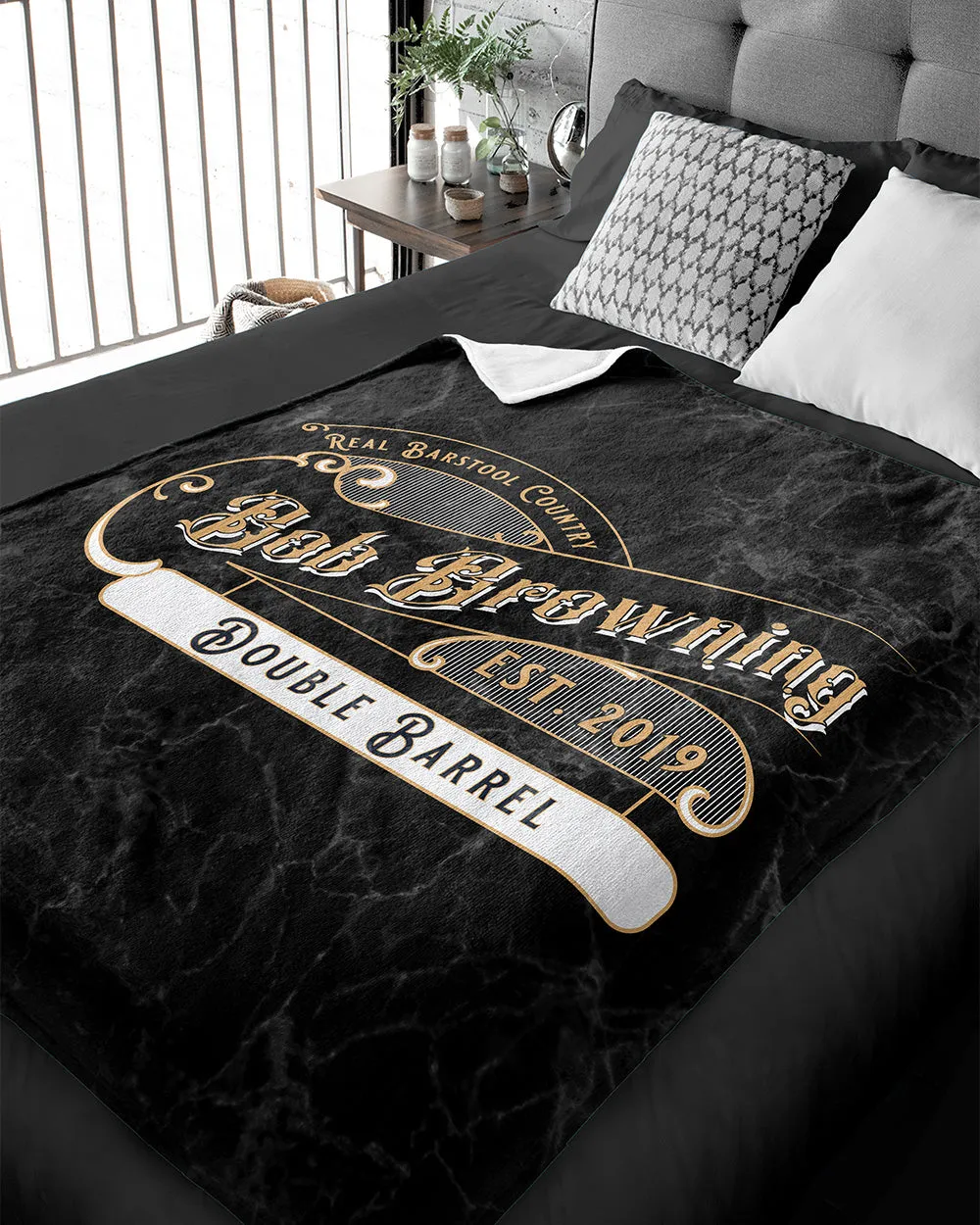 Bob Browning Double Barrel 50" x 60" Minky Blanket