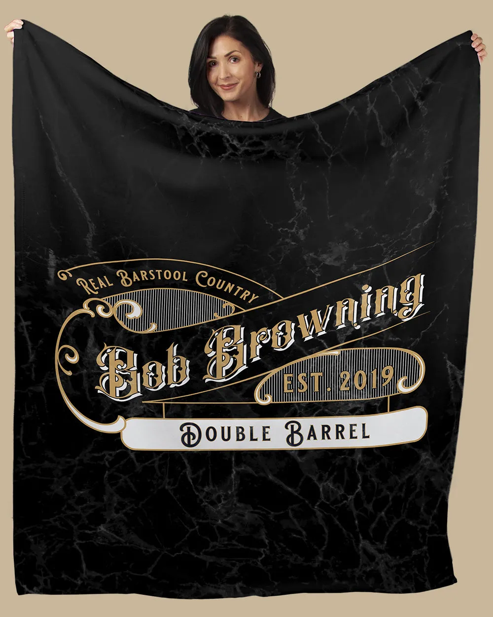 Bob Browning Double Barrel 50" x 60" Minky Blanket
