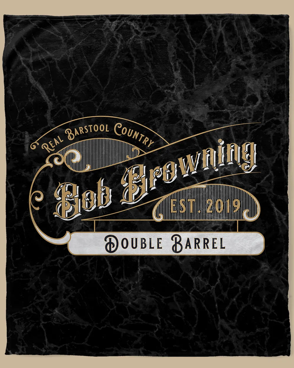 Bob Browning Double Barrel 50" x 60" Minky Blanket