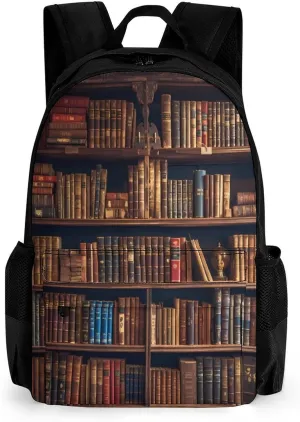 Book Room Library Travel Backpack Carry On Backpack Laptop Backpack Casual Work Bag for Hiking Business