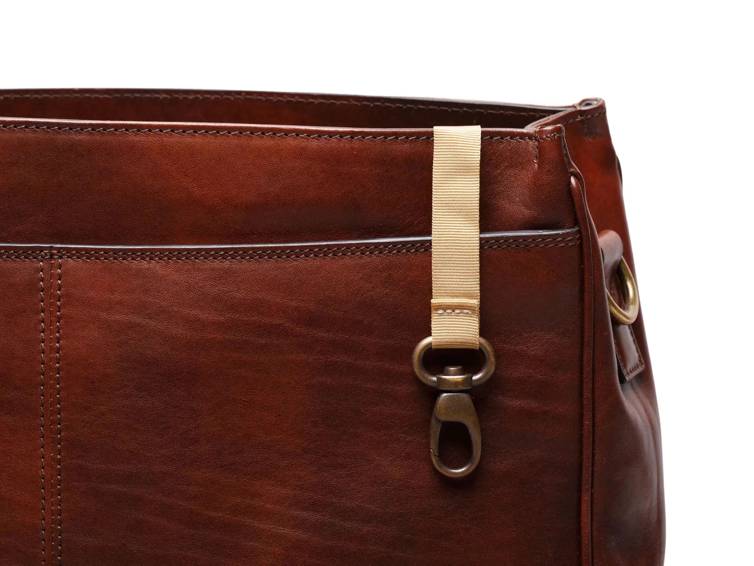 BOSCA 1911 DOLCE ITALIA MESSENGER - DARK BROWN