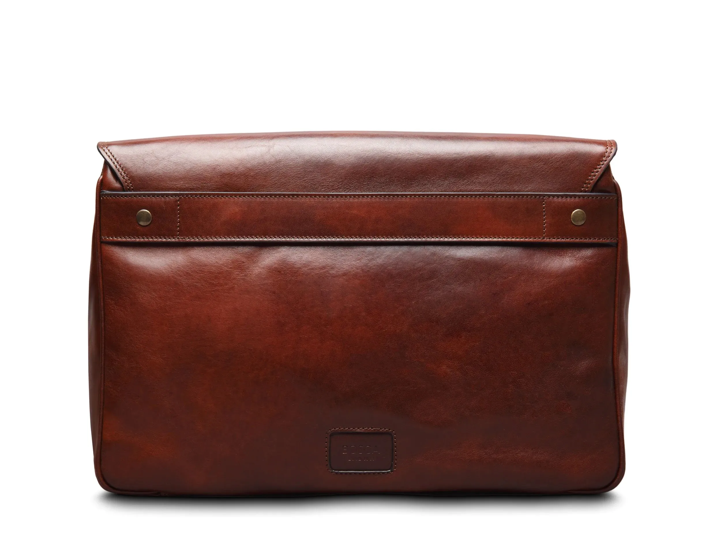 BOSCA 1911 DOLCE ITALIA MESSENGER - DARK BROWN