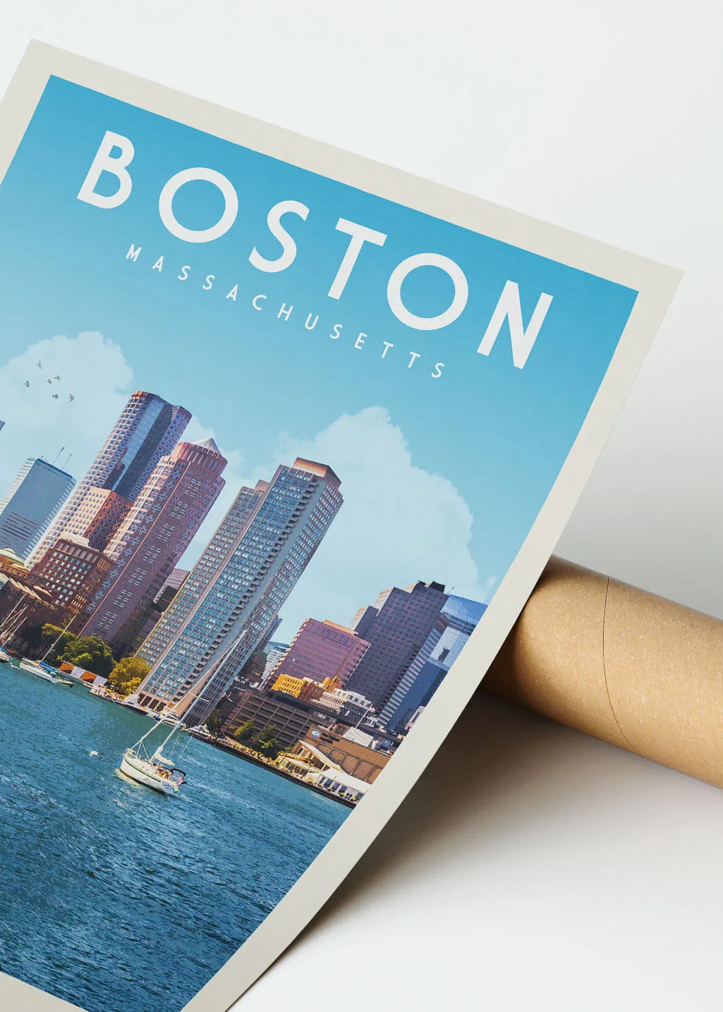 Boston, Massachusetts - Vintage Travel Poster