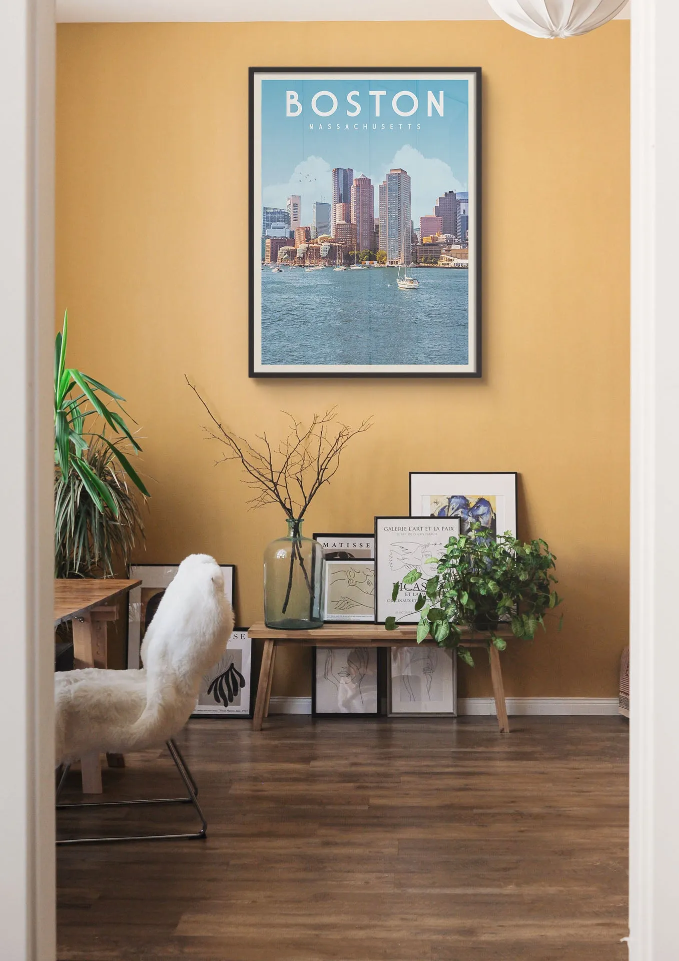 Boston, Massachusetts - Vintage Travel Poster