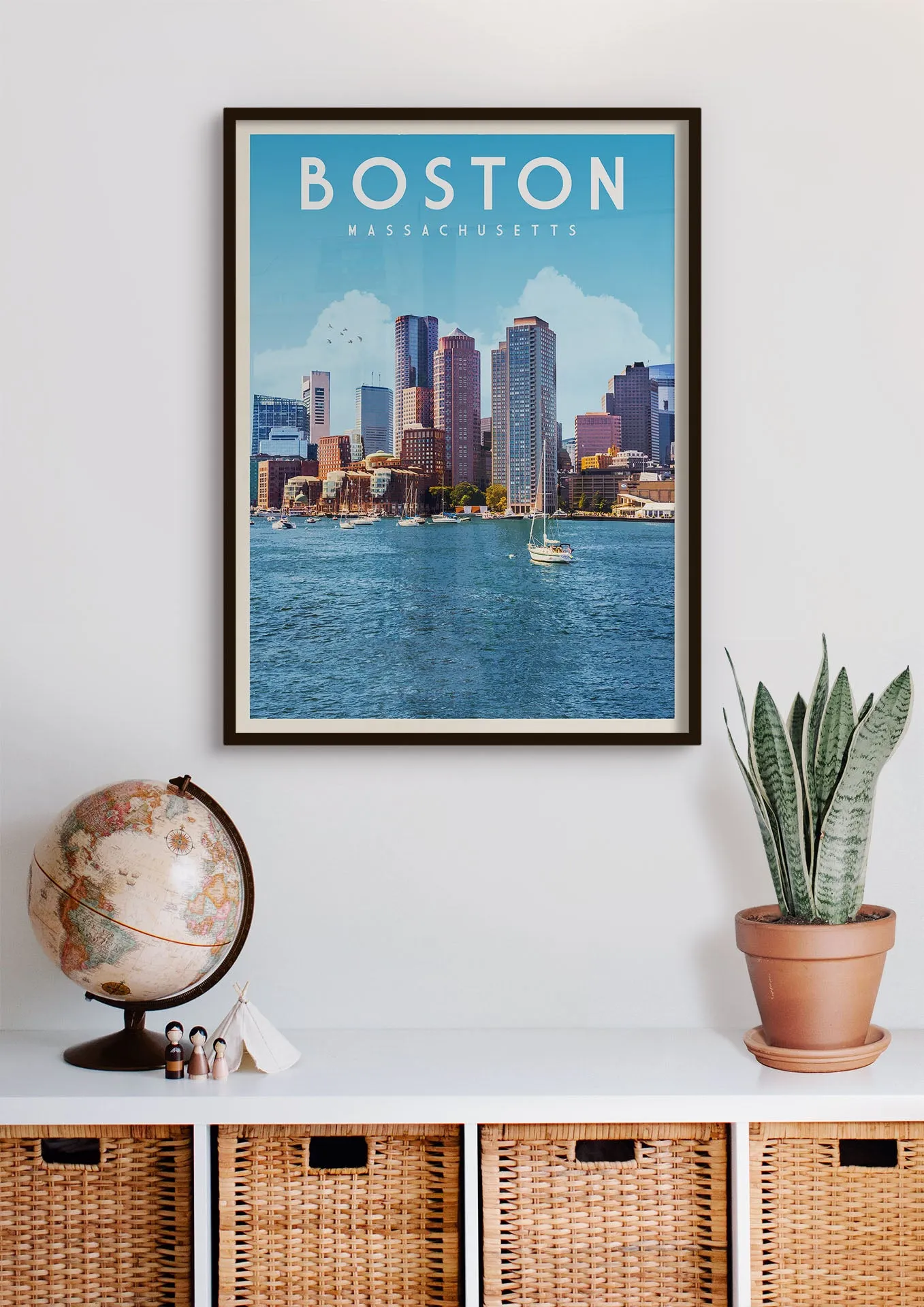 Boston, Massachusetts - Vintage Travel Poster