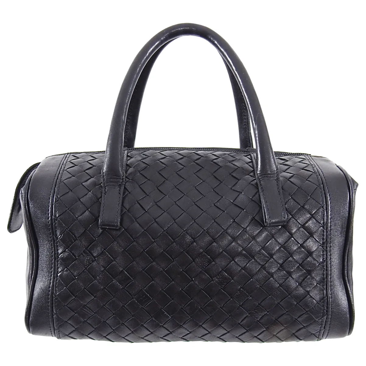 Bottega Veneta Black Intrecciato Leather Small Doctor Bag