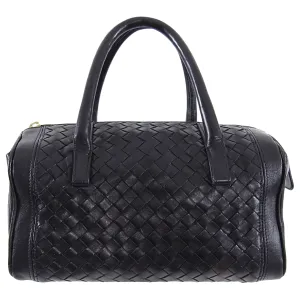 Bottega Veneta Black Intrecciato Leather Small Doctor Bag
