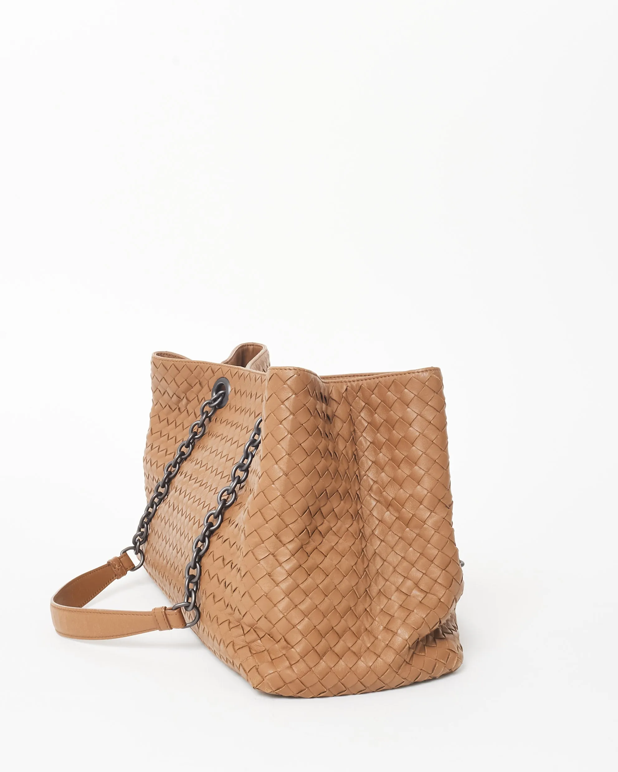 Bottega Veneta Vintage Brown Intrecciato Leather Hobo Shoulder Bag