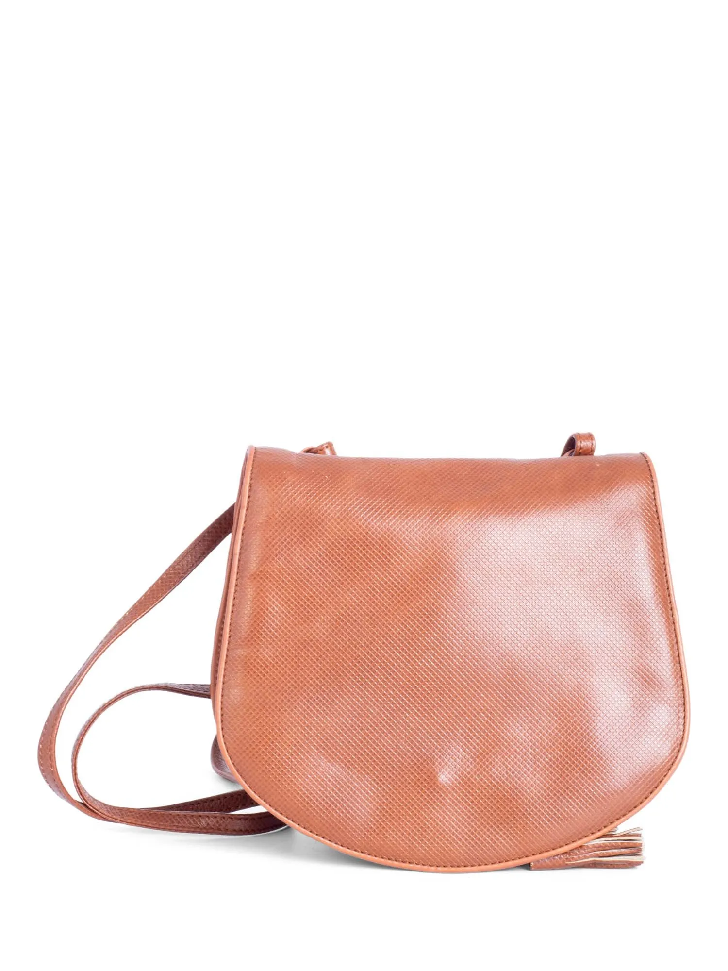 Bottega Veneta Vintage Tassels Leather Messenger Flap Bag Brown