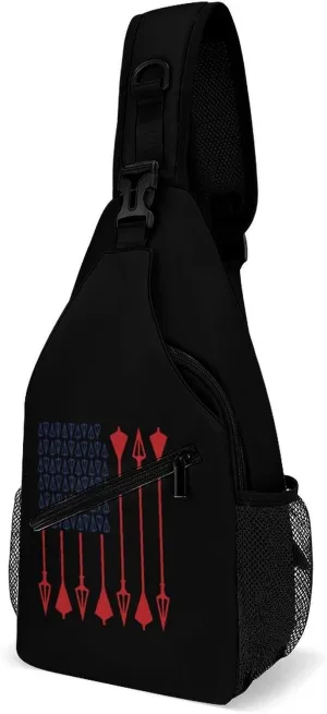 Bow Hunting American Flag Fashion Sling Bag Backpack Crossbody Shoulder Chest Bags Hiking Daypack