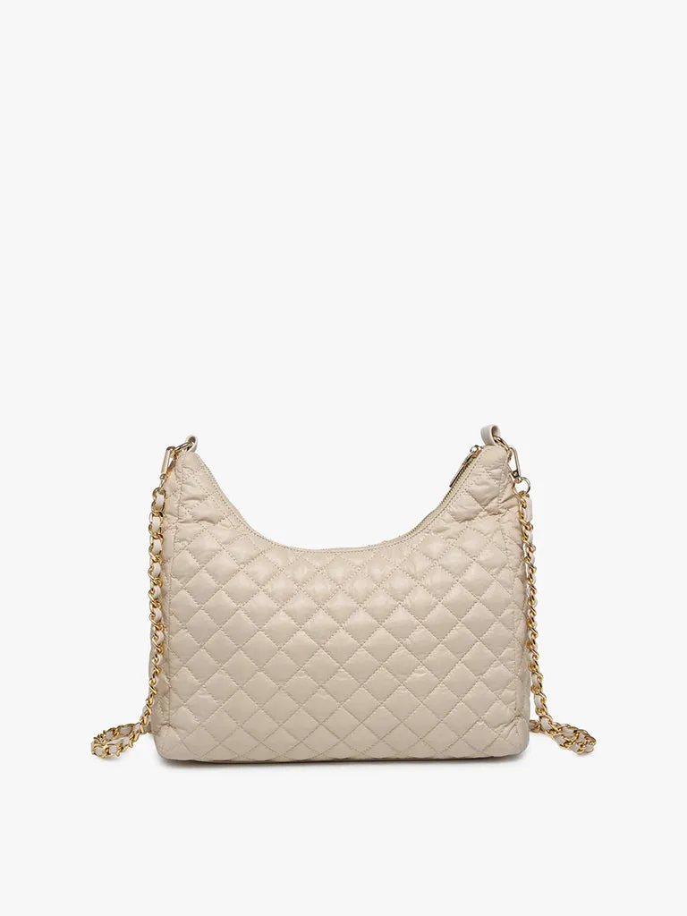 Bristol Quilted Nylon Hobo w/ Chain Strap