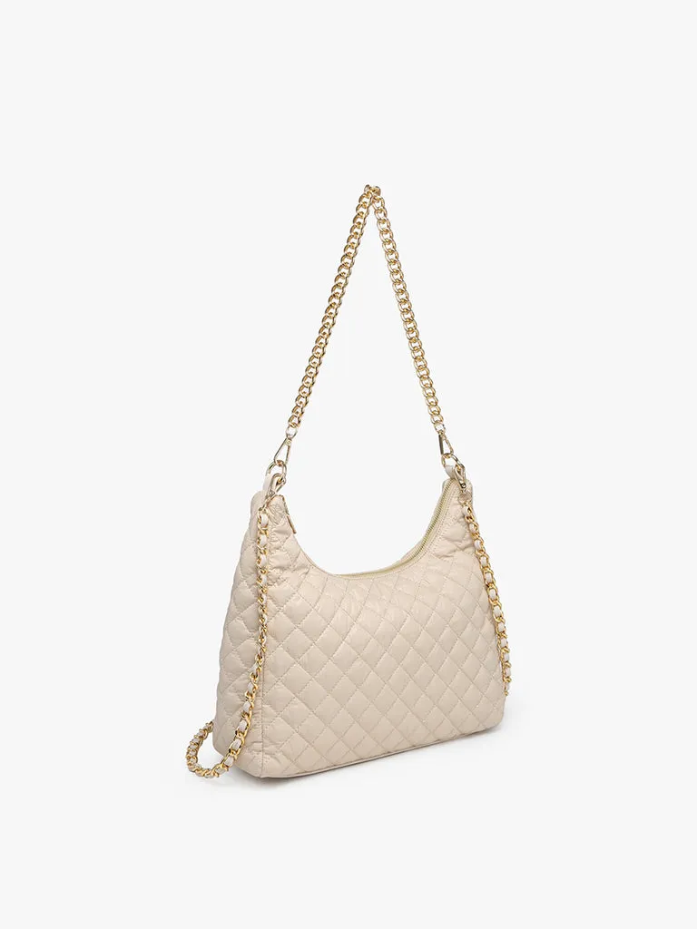 Bristol Quilted Nylon Hobo w/ Chain Strap