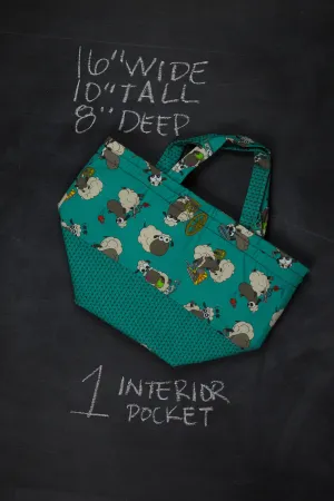 Bucket Tote Bag in Crafting Sheeple