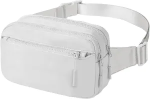 Bum Bag Women's Belt Bag Men Fashion Sports Waist Bags Small Shoulder Bag Women Chest Bag Canvas Crossbody Bag with Adjustable Strap, White, Standard, Fashion