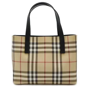 Burberry Nova Check PVC Leather Tote Bag