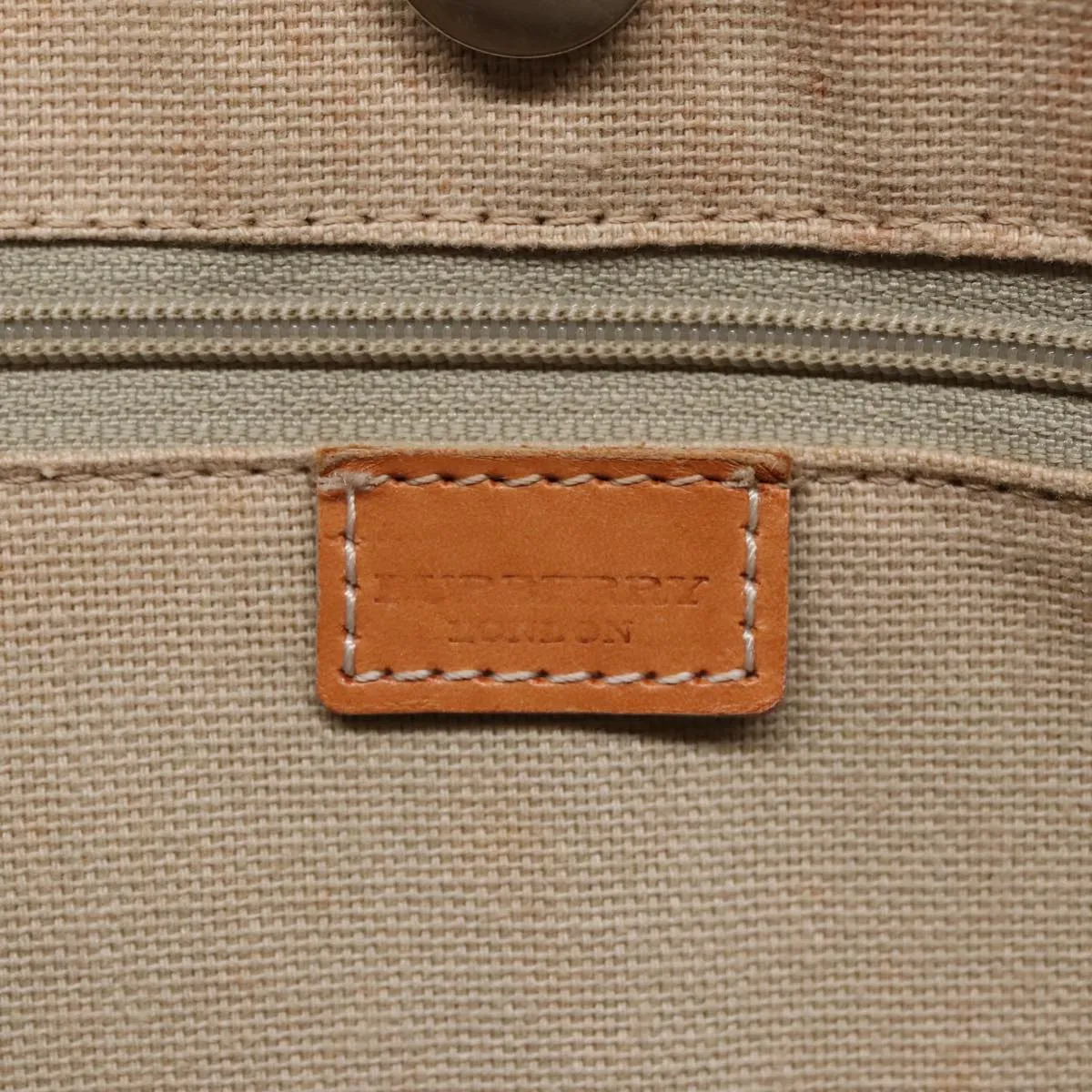 BURBERRY Nova Check Tote Bag PVC Leather Light Blue Brown  85709