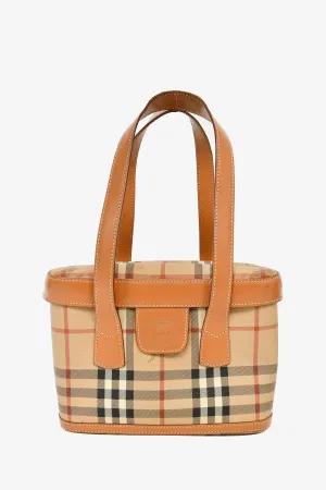 Burberry Novacheck Leather Vanity Top Handle