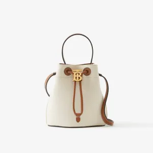 BURBERRY TB DRAWSTRING MINI BUCKET BAG