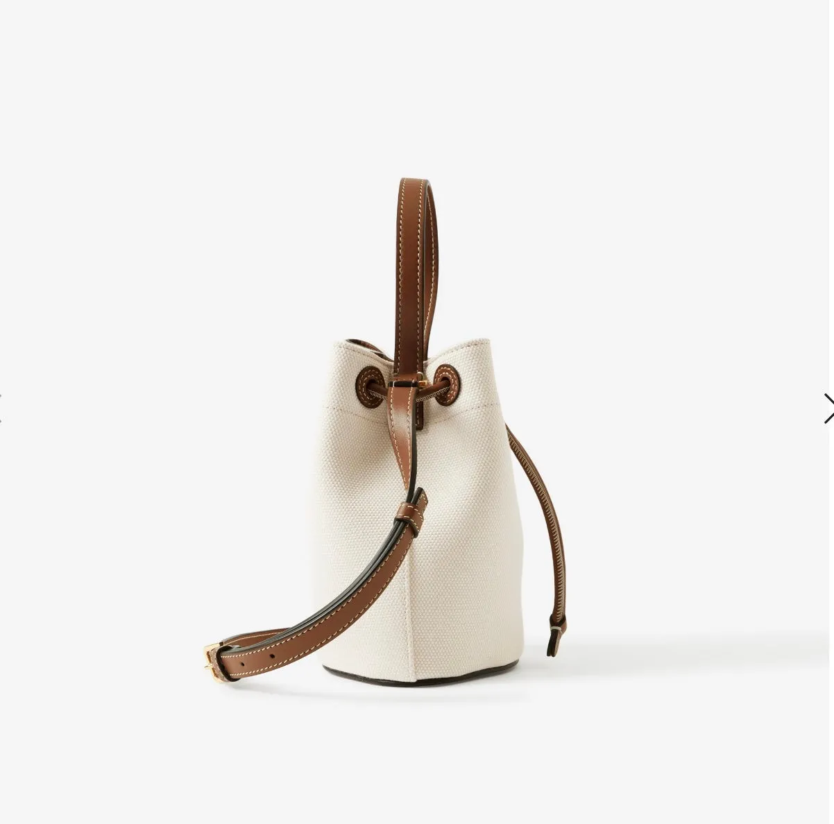BURBERRY TB DRAWSTRING MINI BUCKET BAG