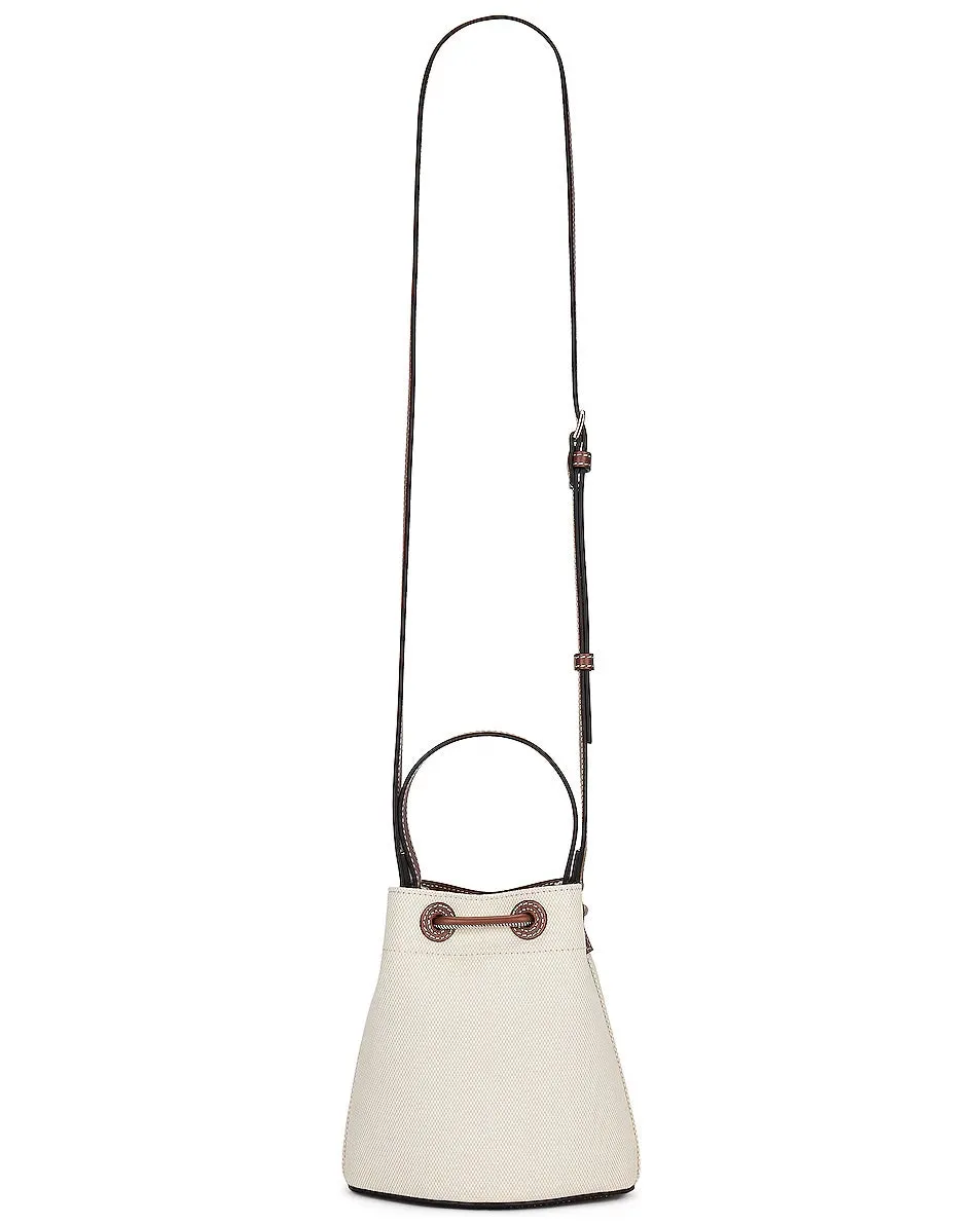 BURBERRY TB DRAWSTRING MINI BUCKET BAG