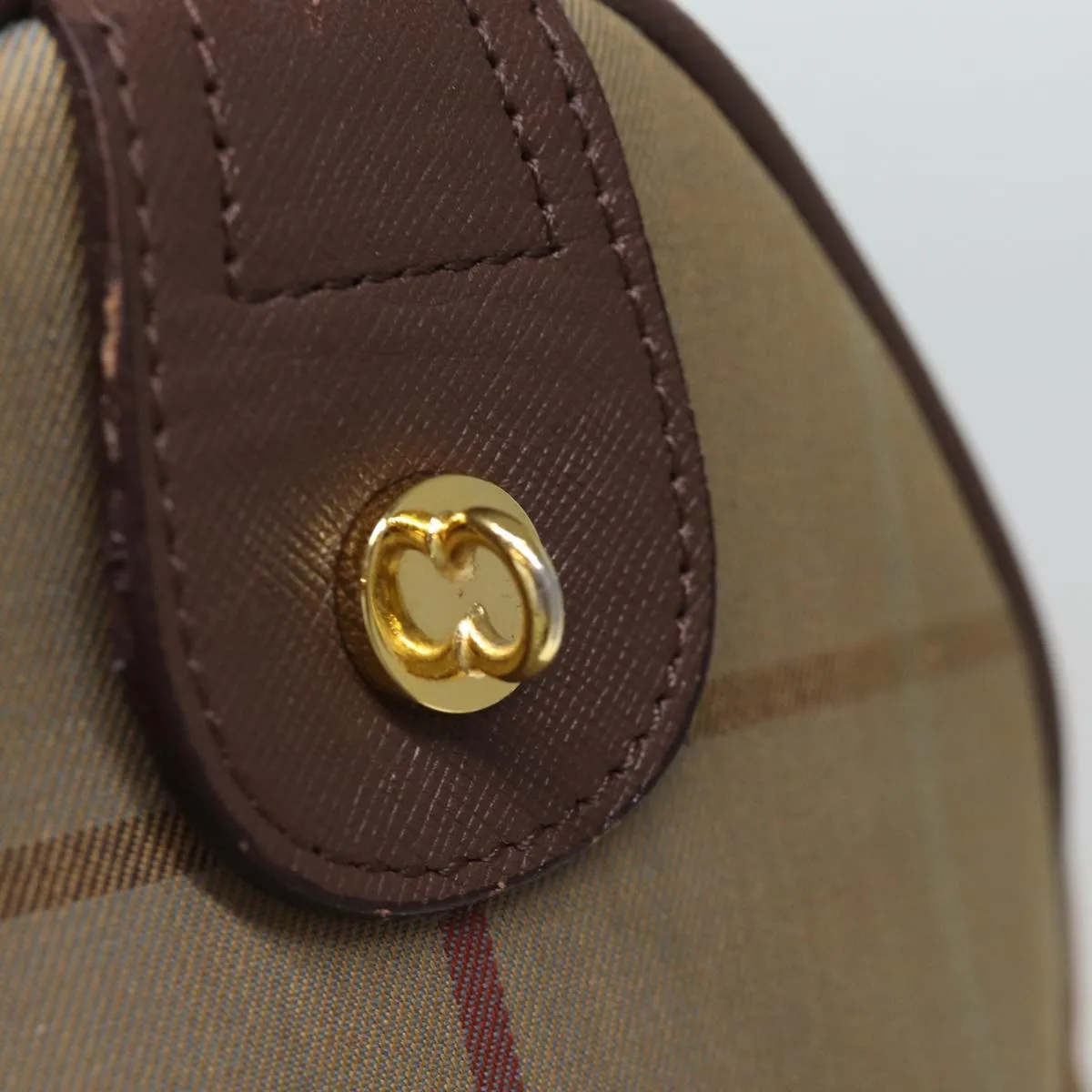 BURBERRYSs Nova Check Boston Bag Canvas Beige  bs14513