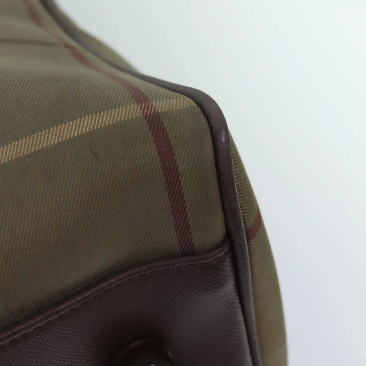 BURBERRYSs Nova Check Boston Bag Canvas Beige  bs15037