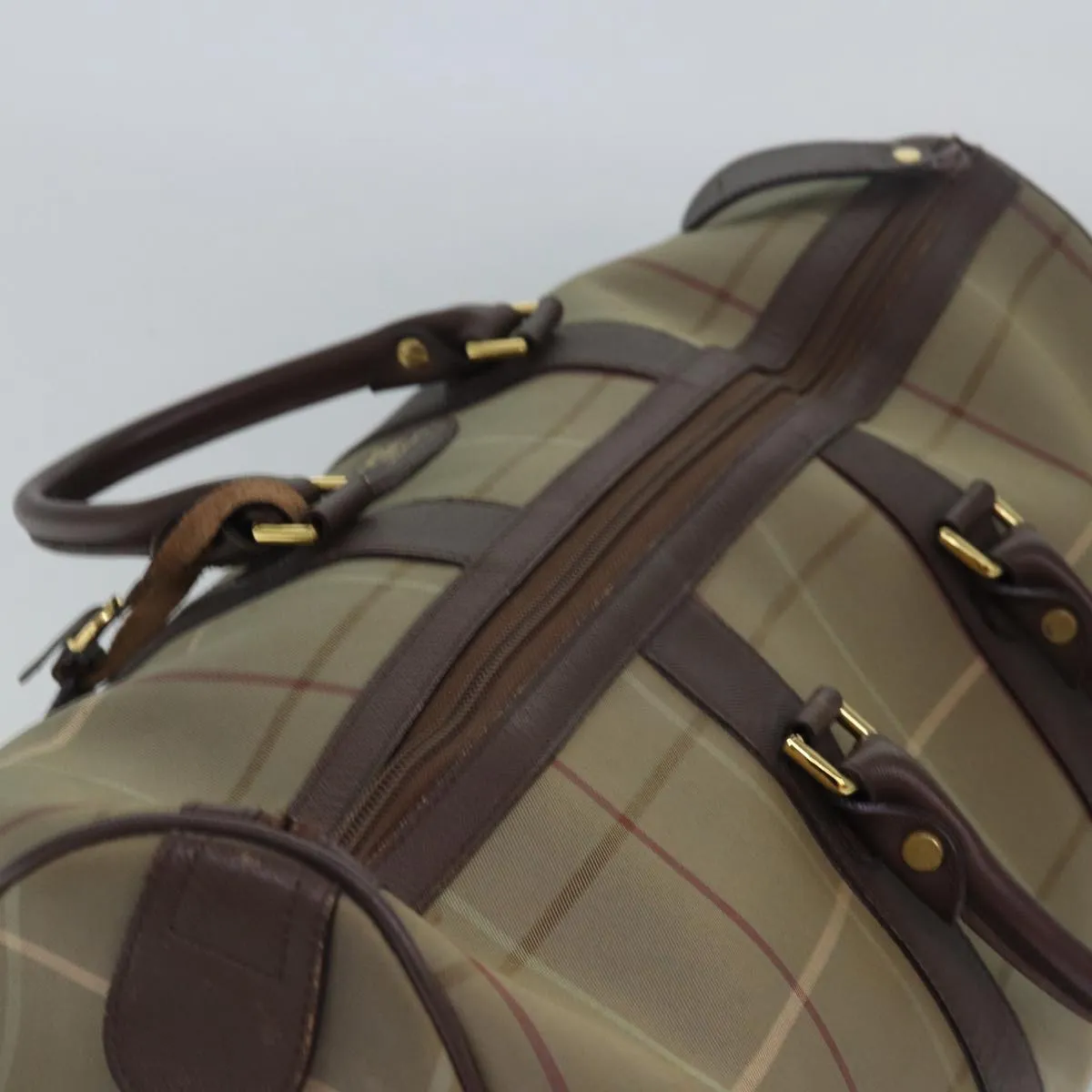 BURBERRYSs Nova Check Boston Bag Canvas Beige  bs15037