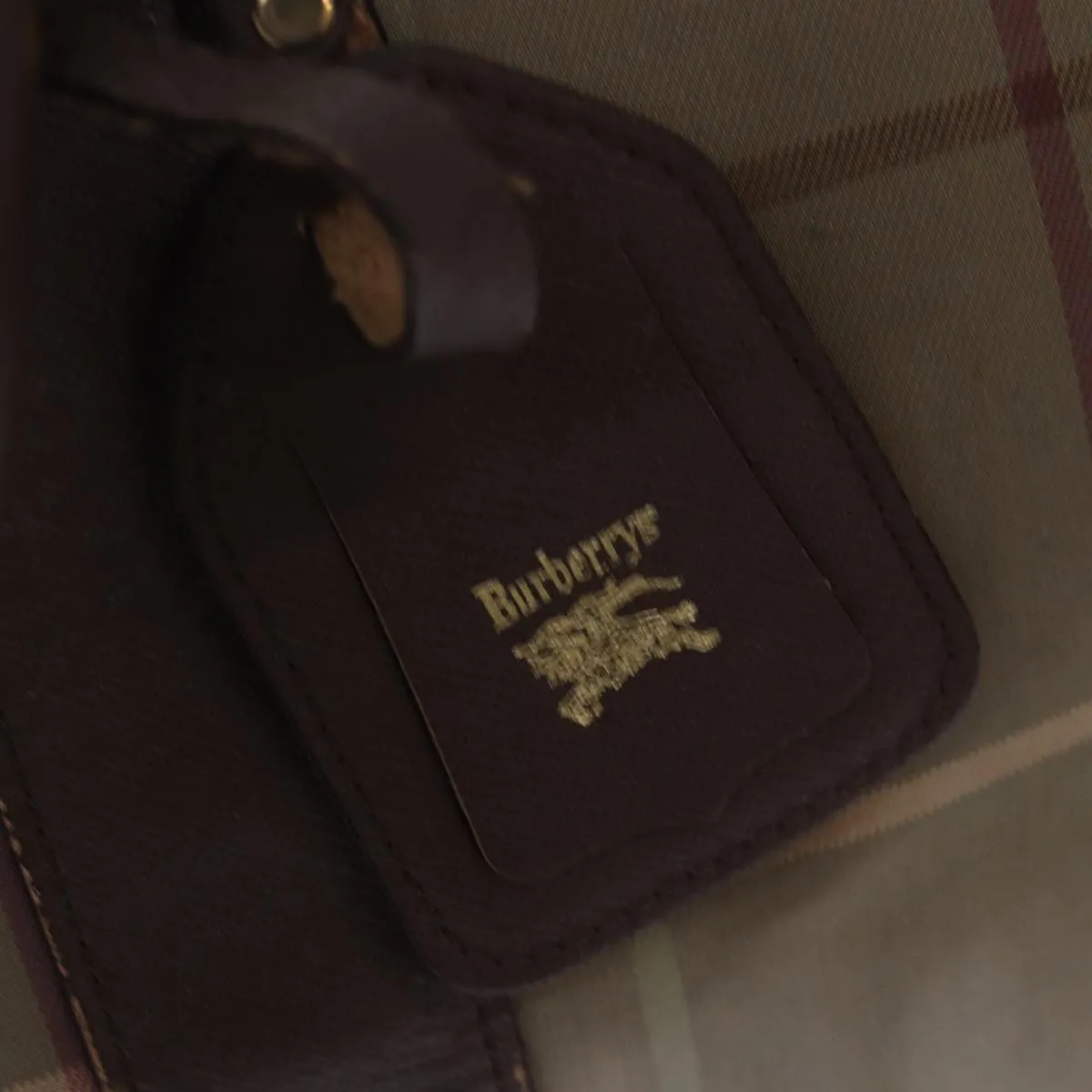 BURBERRYSs Nova Check Boston Bag Canvas Beige  bs15037