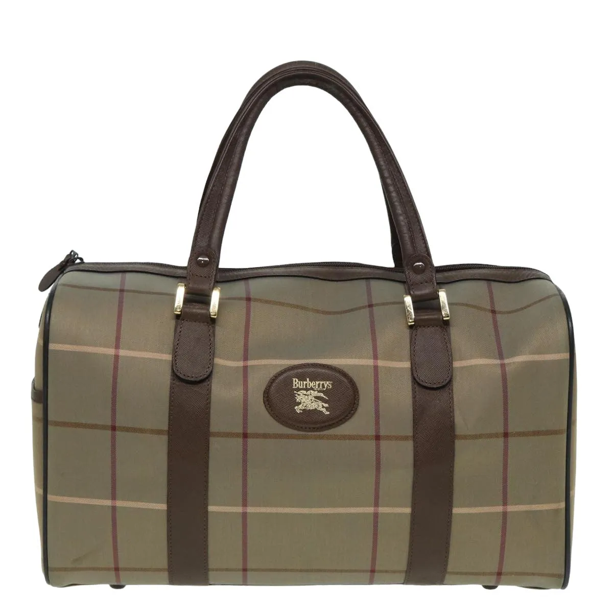 BURBERRYSs Nova Check Boston Bag Canvas Brown  th5134