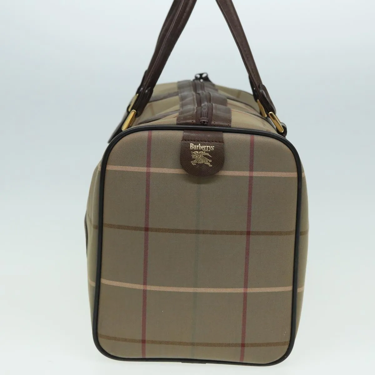 BURBERRYSs Nova Check Boston Bag Canvas Brown  th5134