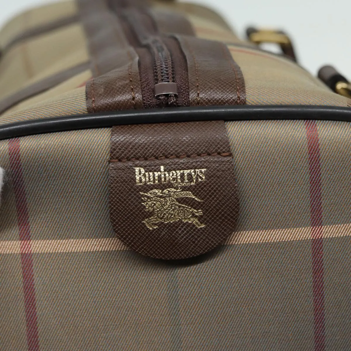 BURBERRYSs Nova Check Boston Bag Canvas Brown  th5134