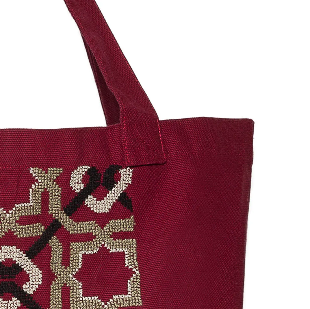 BURGUNDY CANVAS BAG SDG#8