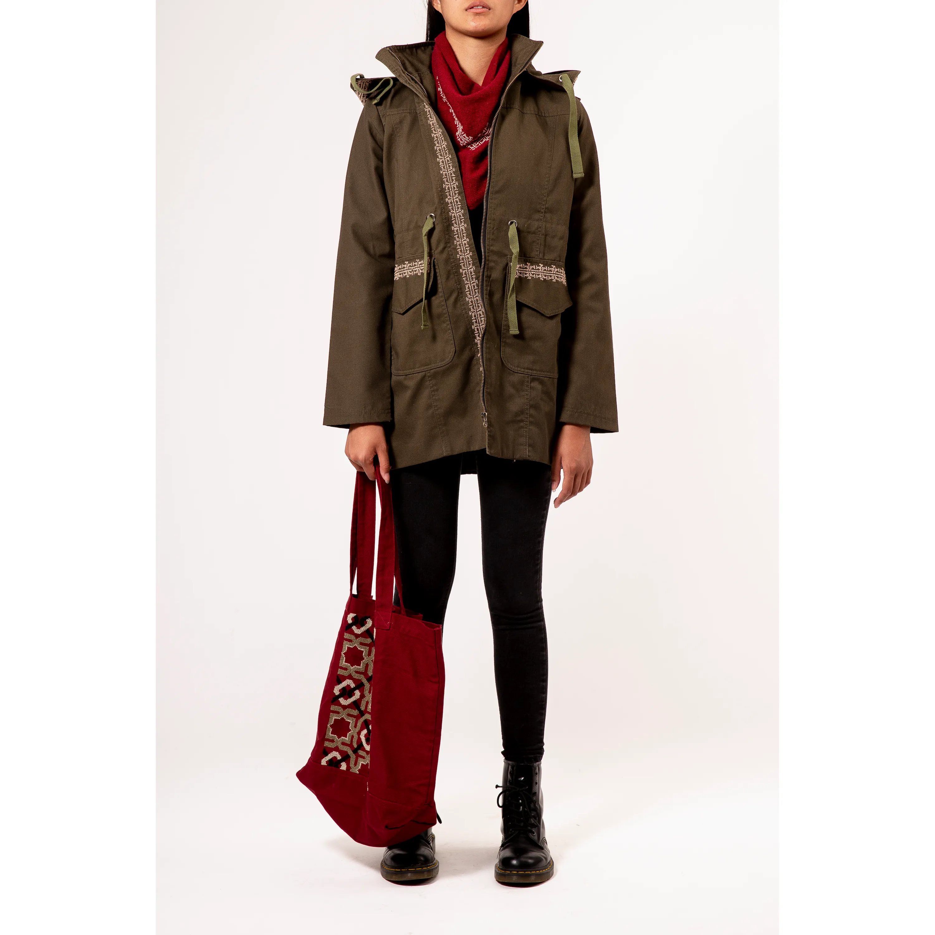 BURGUNDY CANVAS BAG SDG#8