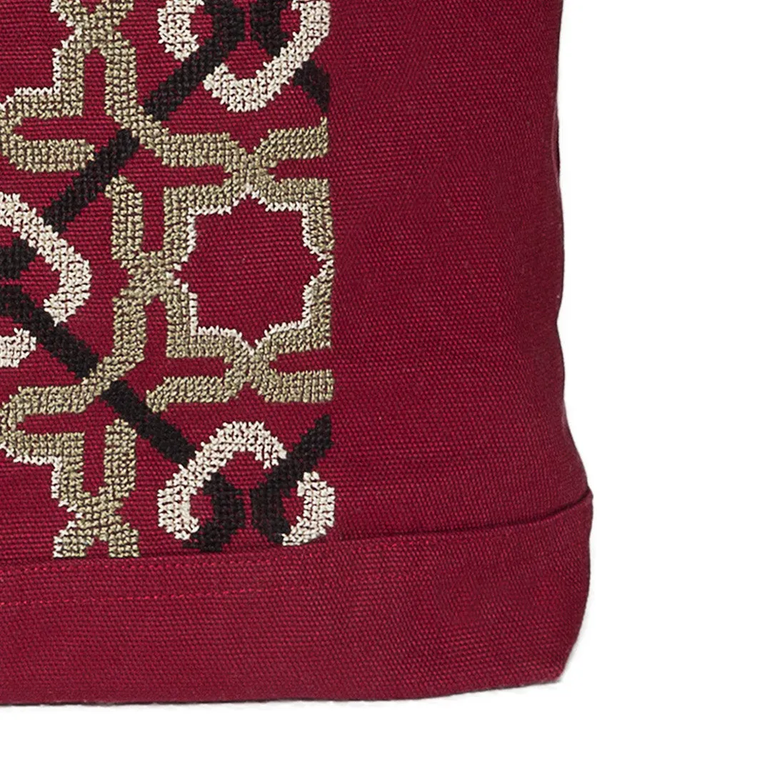 BURGUNDY CANVAS BAG SDG#8