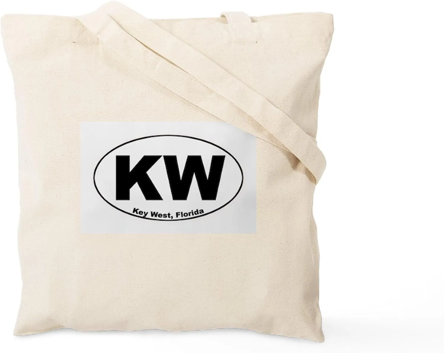 CafePress KW (Key West) Tote Bag Natural Canvas Tote Bag, Reusable Shopping Bag