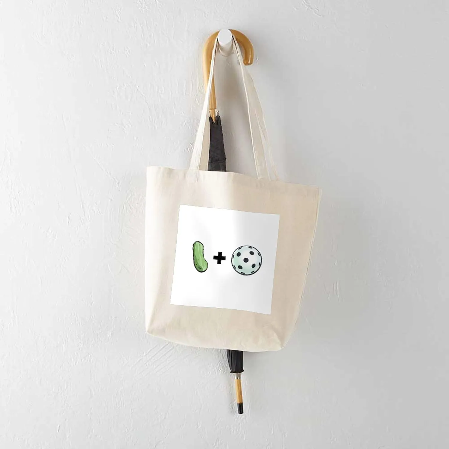 CafePress Pickle   Ball Tote Bag Natural Canvas Tote Bag, Reusable Shopping Bag