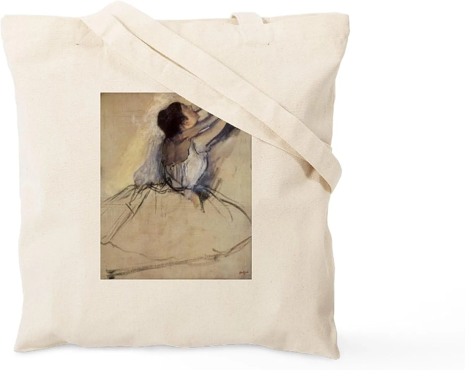 CafePress The Dancer By Edgar Degas Tote Bag Natural Canvas Tote Bag, Reusable Shopping Bag