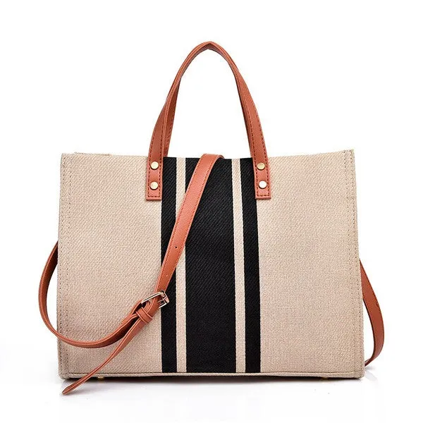 Cali Canvas Stripe Tote