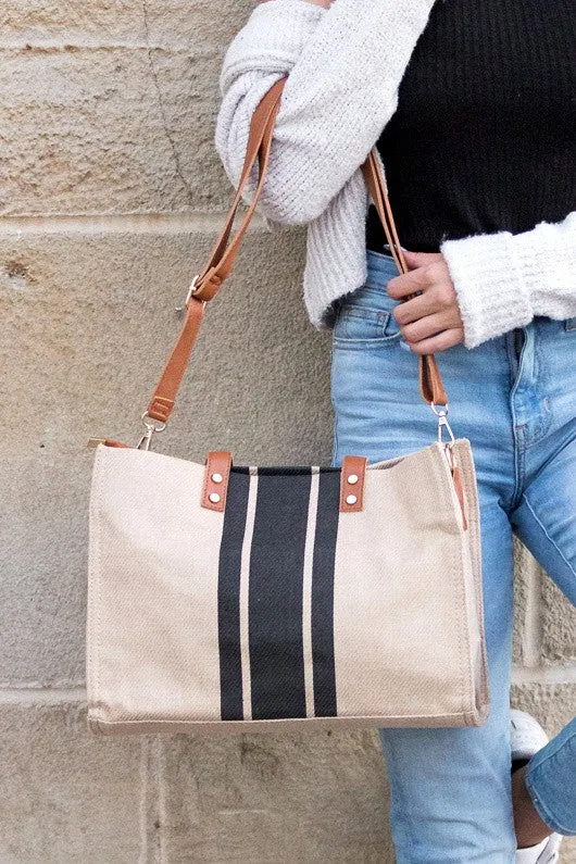 Cali Canvas Stripe Tote
