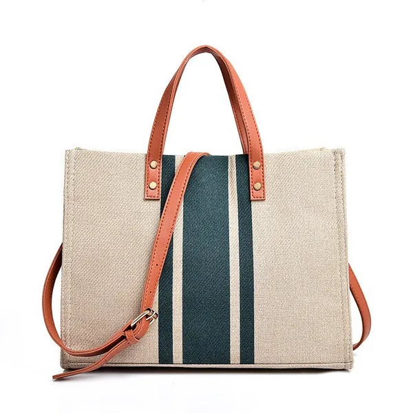 Cali Canvas Stripe Tote