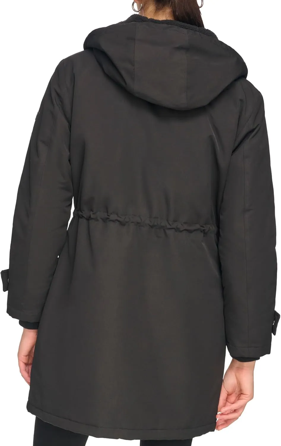 Calvin Klein Women's Long Water-Resistant Rain Jacket