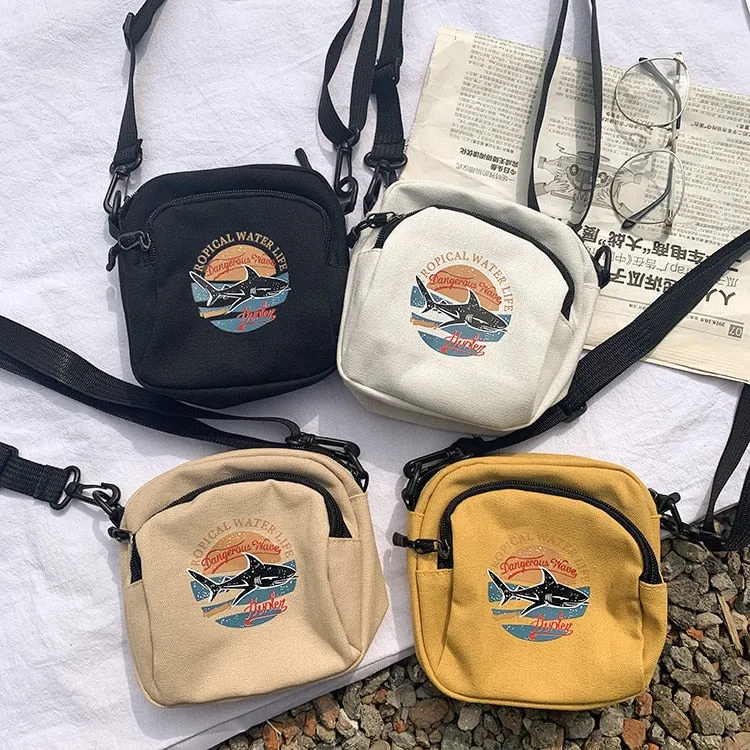 Canvas Cell Phone Simple Small Crossbody Bags