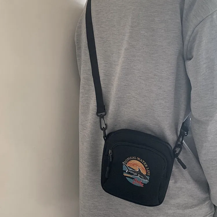 Canvas Cell Phone Simple Small Crossbody Bags