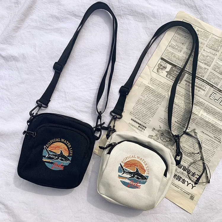 Canvas Cell Phone Simple Small Crossbody Bags