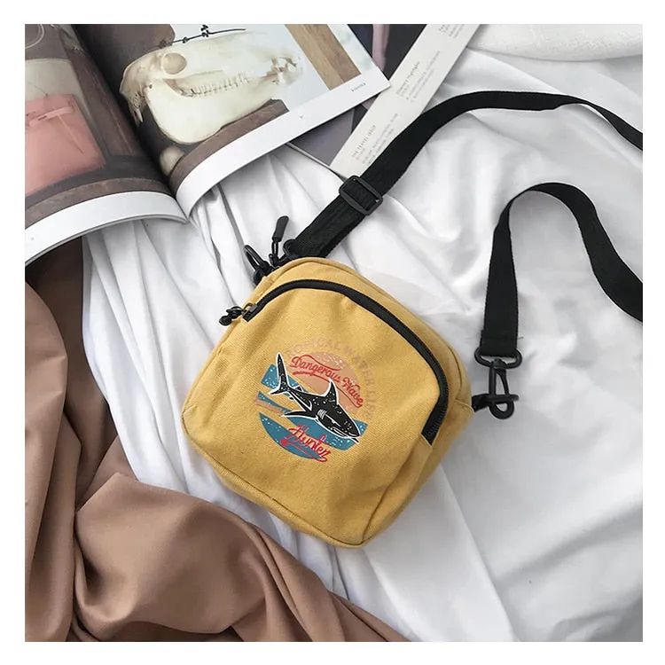 Canvas Cell Phone Simple Small Crossbody Bags