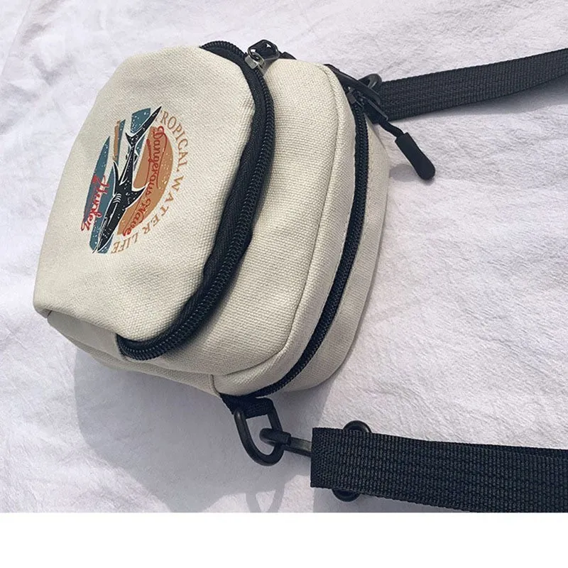 Canvas Cell Phone Simple Small Crossbody Bags