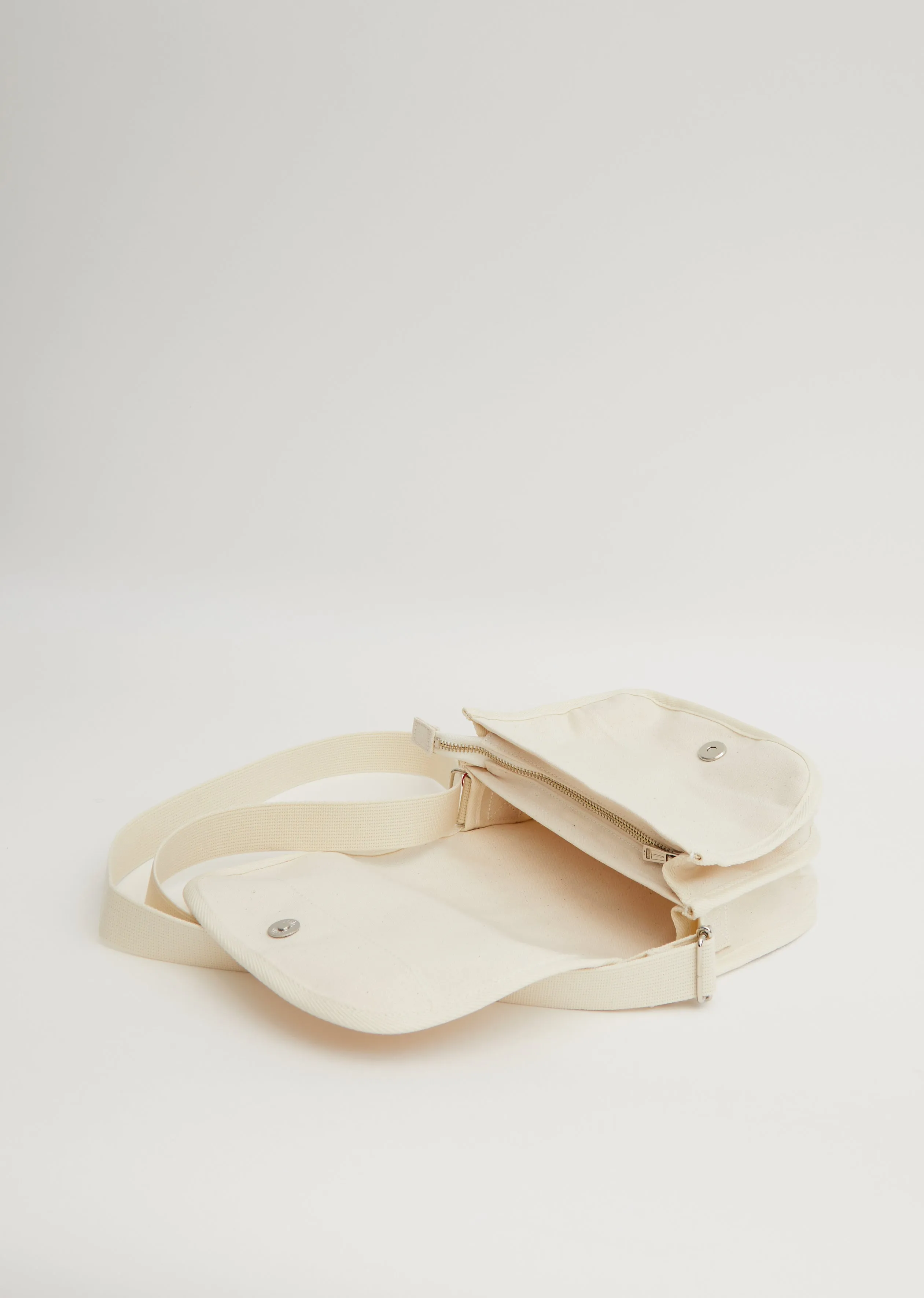 Canvas Crossbody Bag — Ecru
