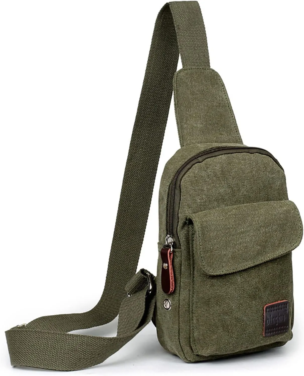Canvas Satchel Casual Body Handbag Messenger Shoulder Bag Clear Shoulder Bags for Women Shoulder Bag (Green, One Size)